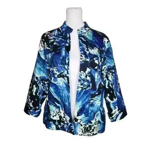 Additions by Chicos blue open front jacket Chicos size 0 (SMALL)